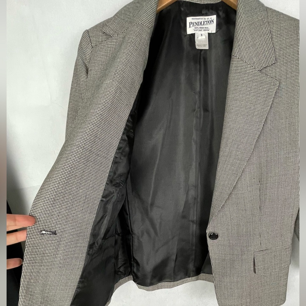 Pendleton One Button Short Houndstooth Lightweigh… - image 5